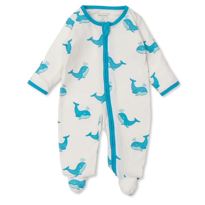 Whale Zip Footie