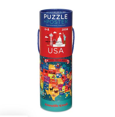 USA Puzzle &amp; Poster 200PC