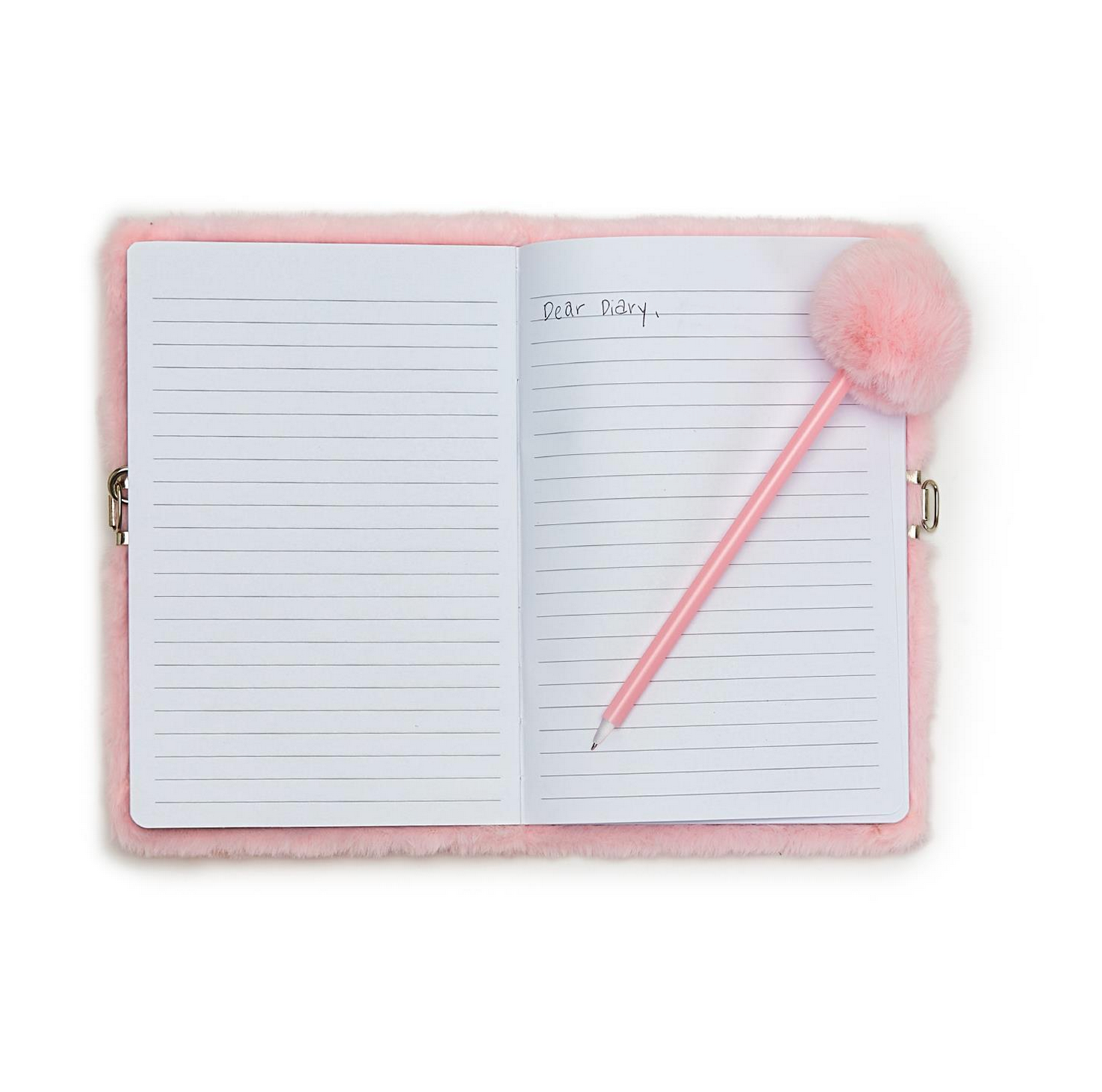 Glitter Unicorn Journal W/ Lock &amp; Pom Pen