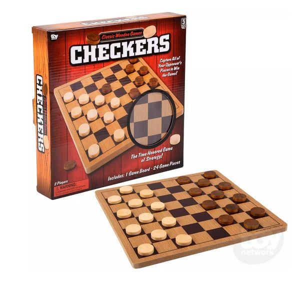 WOODEN CHECKERS