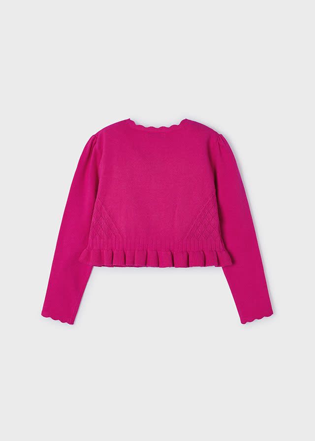 Ruffled Knit Cardigan