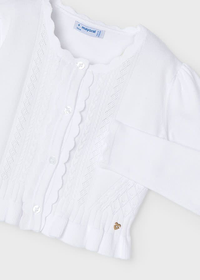 Ruffled Knit Cardigan