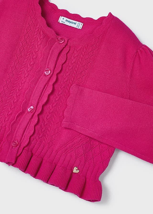 Ruffled Knit Cardigan