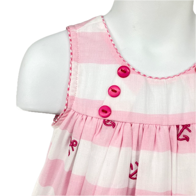 Pink Anchor Empire Dress