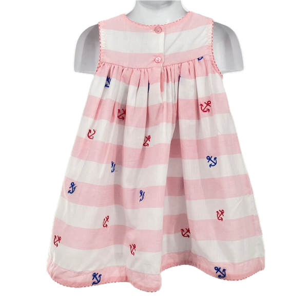 Pink Anchor Empire Dress