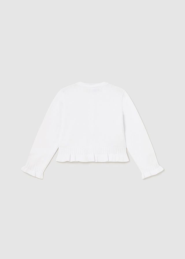 Ruffled Knit Cardigan