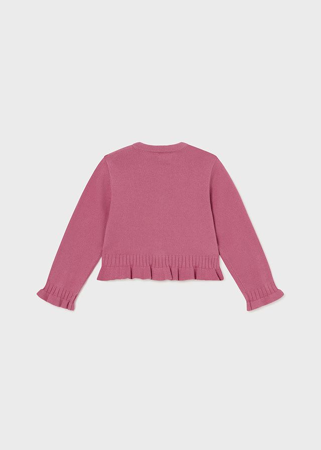 Ruffled Knit Cardigan