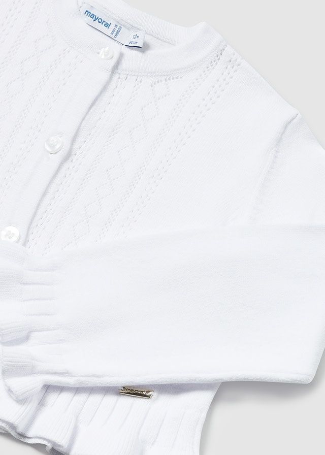 Ruffled Knit Cardigan