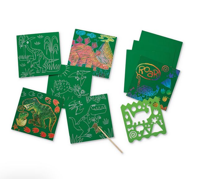Dinosaur Sparkle Scratch Art