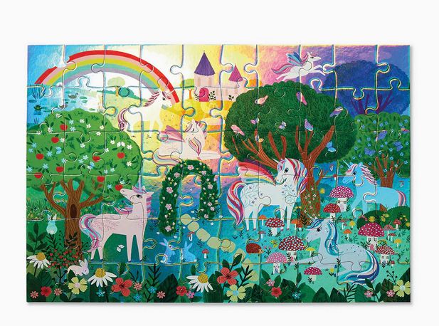 Sparkling Unicorn Foil Puzzle 60PC