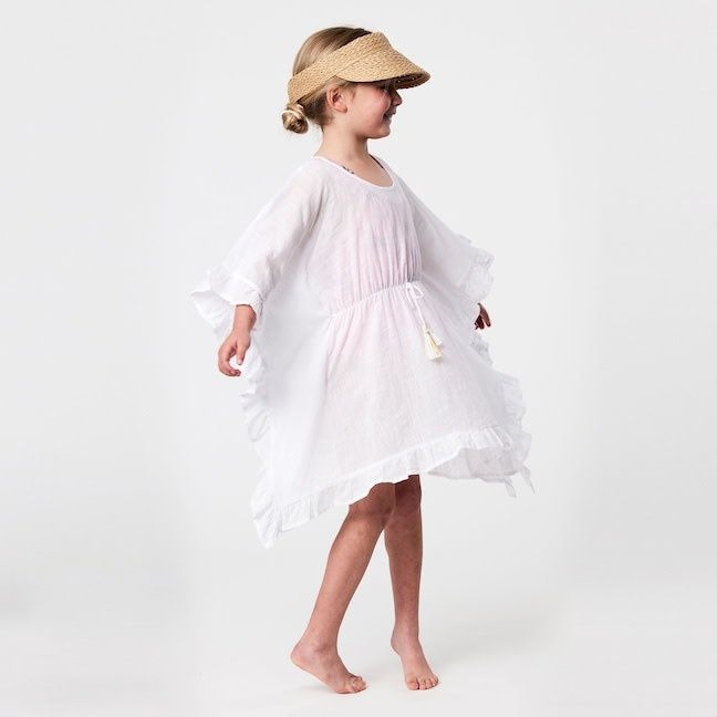 White Frilled Cover Up