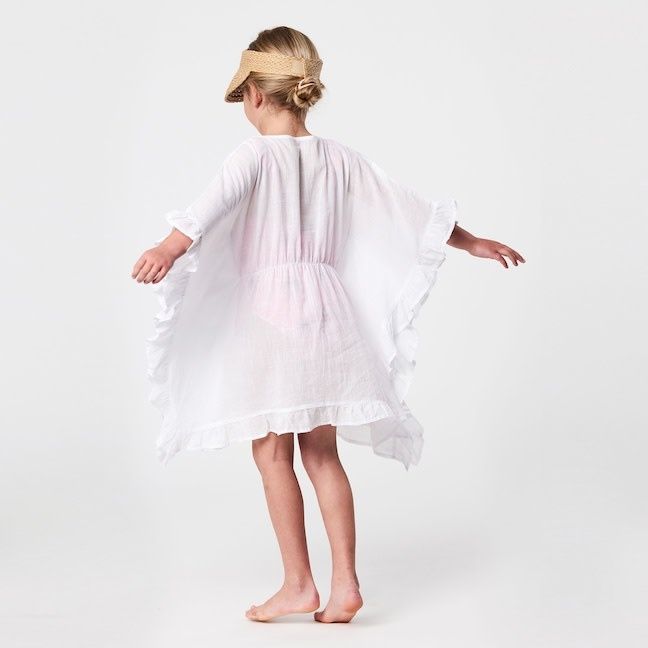 White Frilled Cover Up