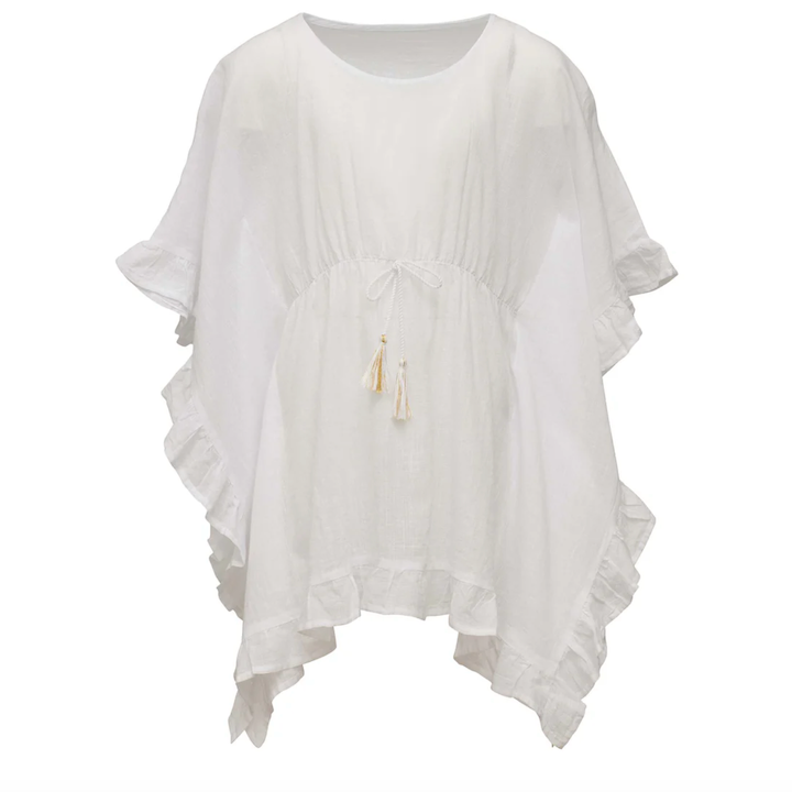 White Frilled Cover Up