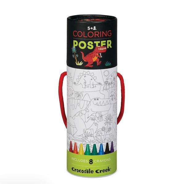 DINO WORLD COLORING POSTER