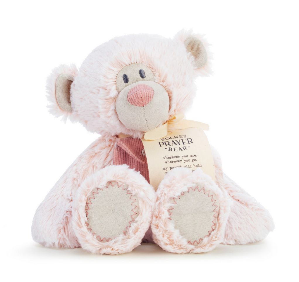 Pink Pocket Prayer Bear 11&quot;