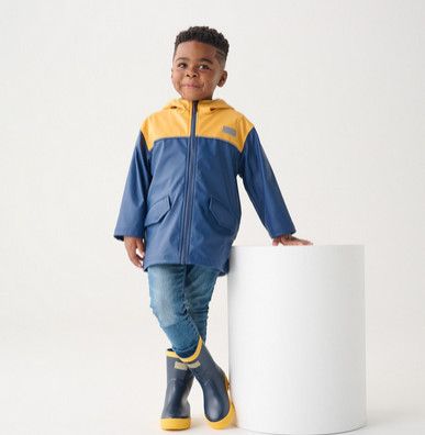 Yellow &amp; Navy Mariner Rain Jacket