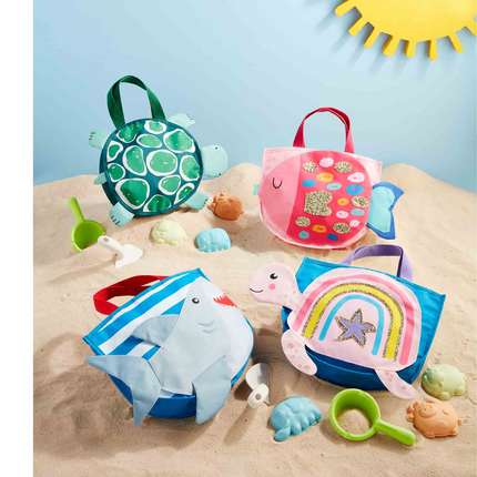 Sequin Turtle Sand Toy Tote Set