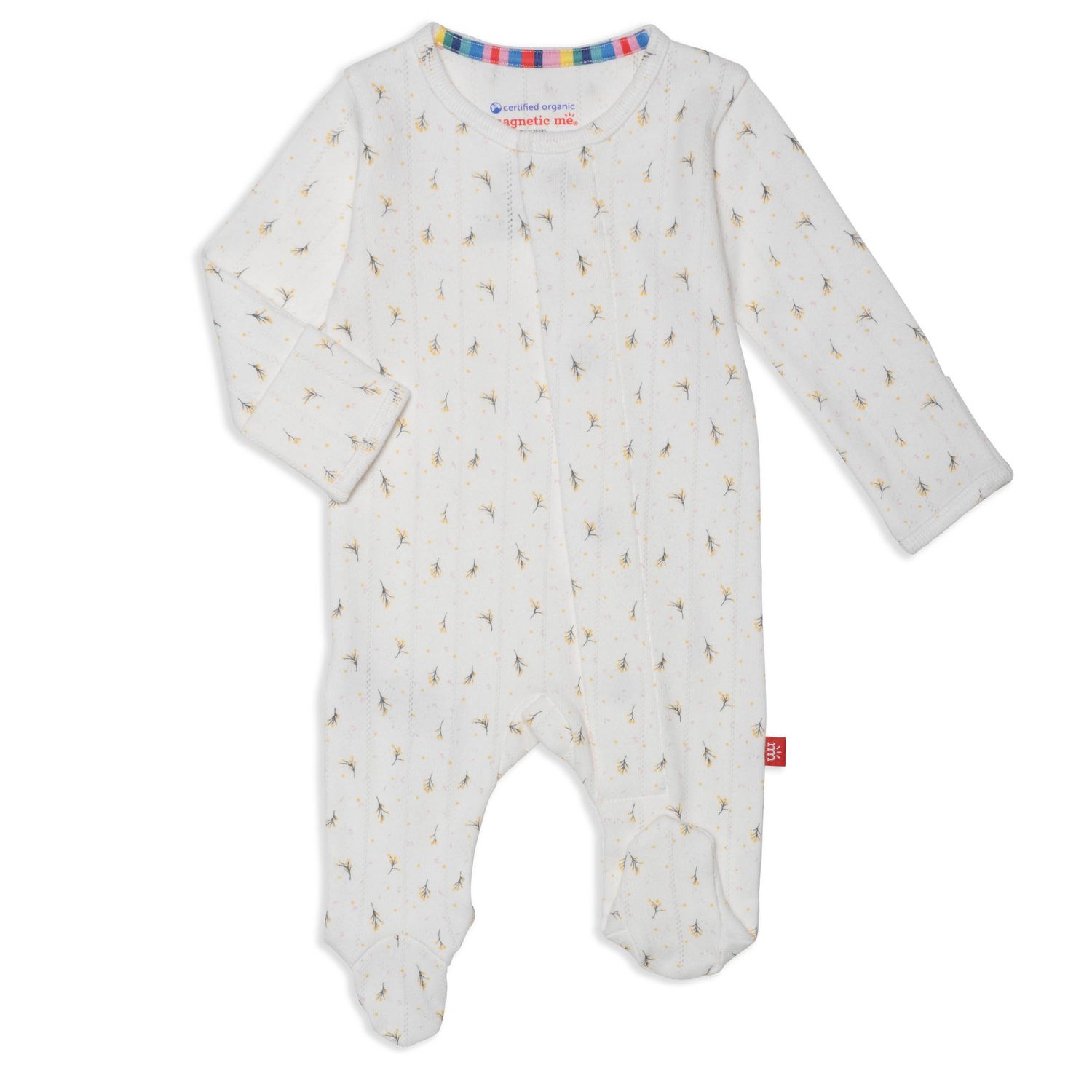 Floral Pointelle Footie