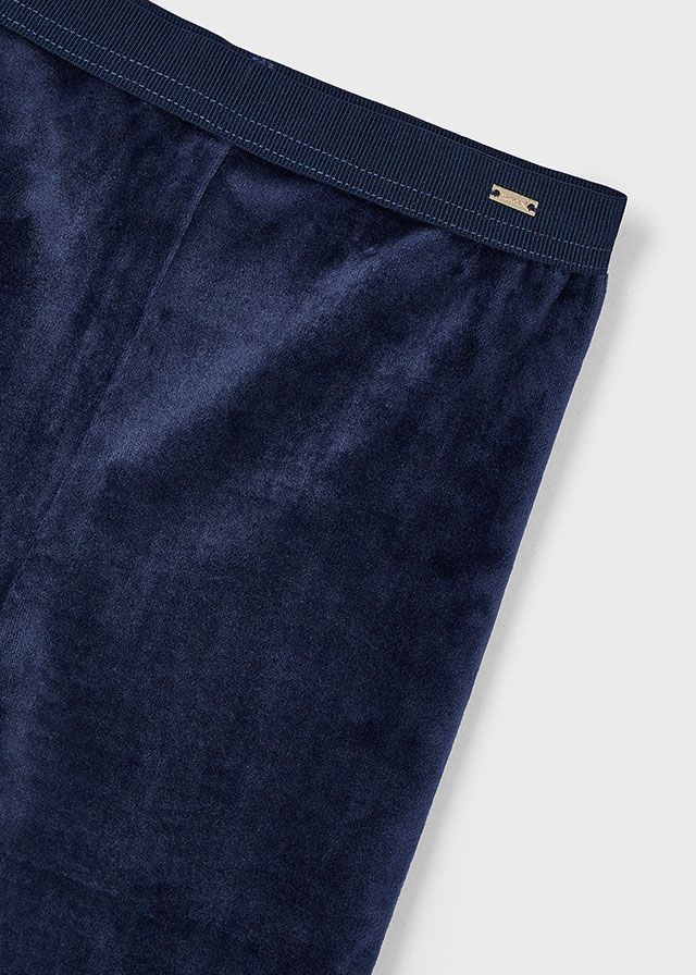 Navy Velvet Leggings