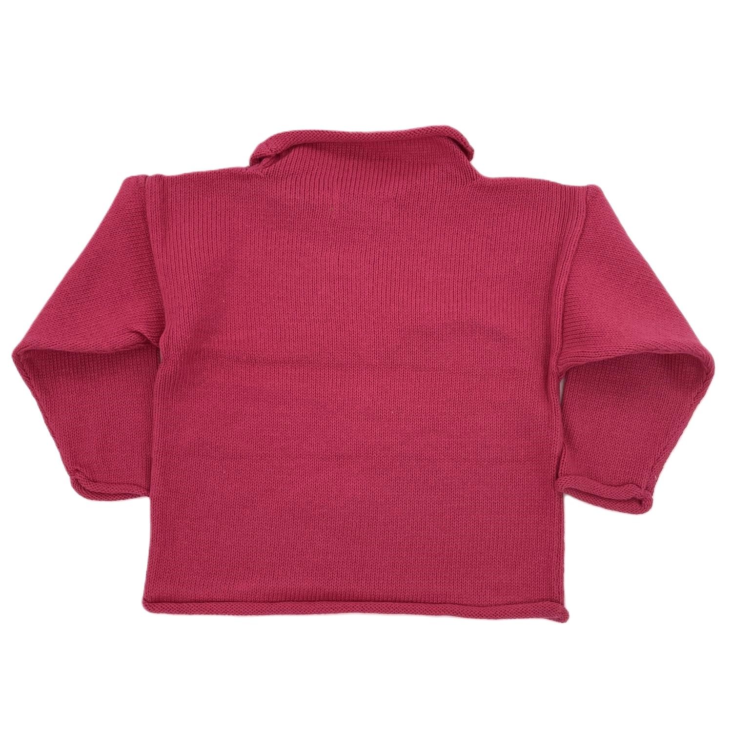 Pink Knit Sweater with Green Whale
