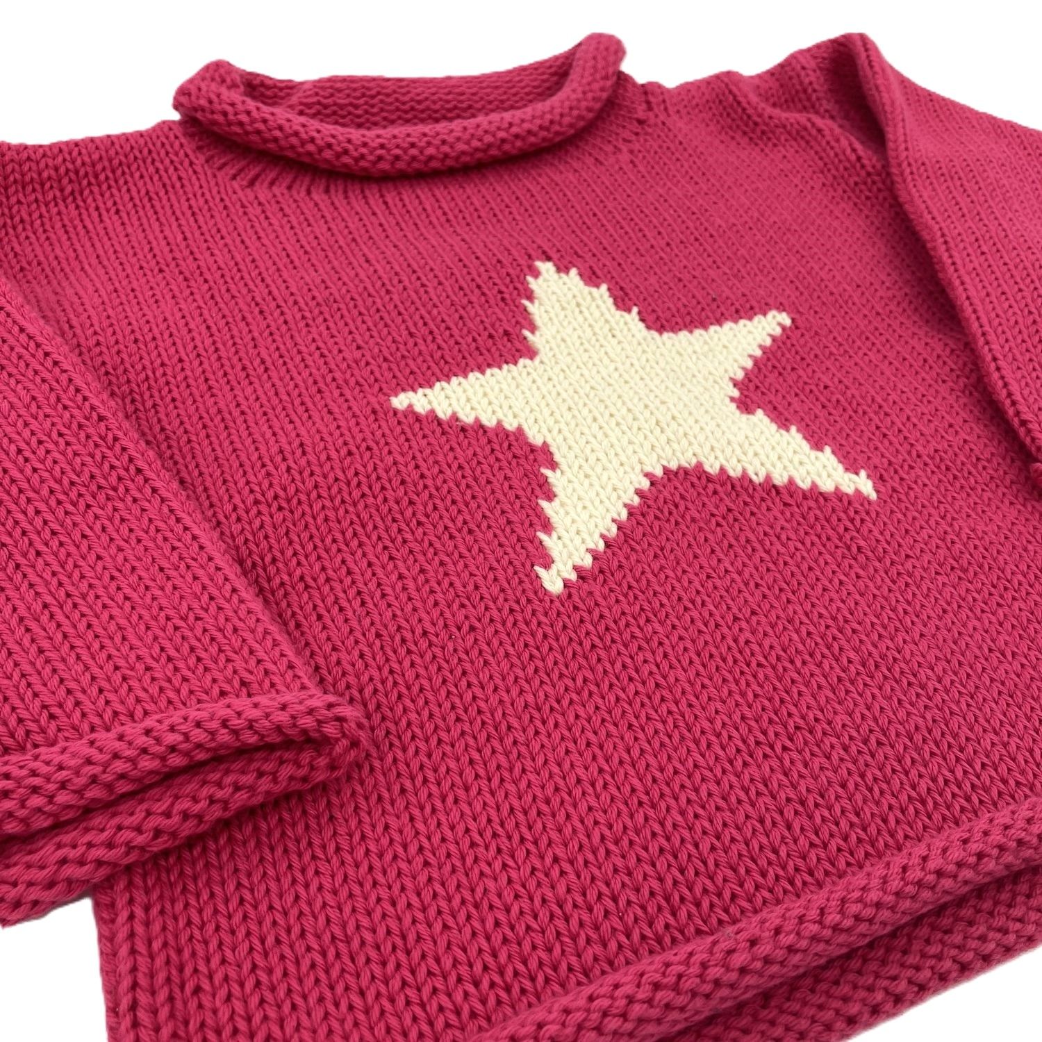 Dark Pink Star Sweater