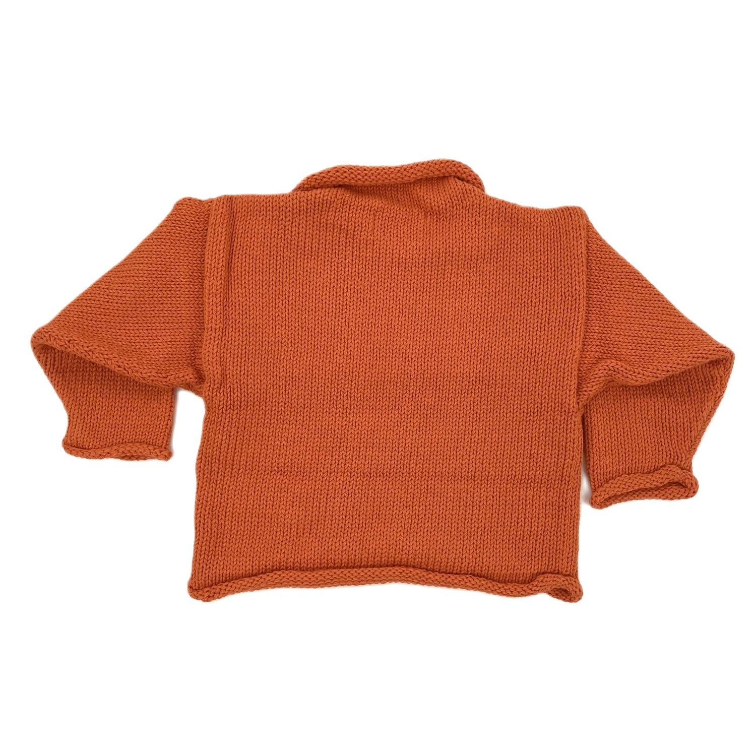 Orange Knit Star Sweater