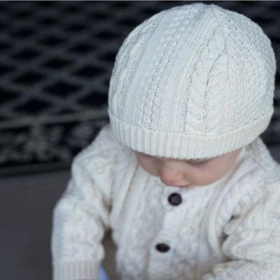 Classic Natural Aran Knit Hat