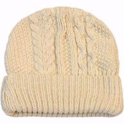Classic Natural Aran Knit Hat
