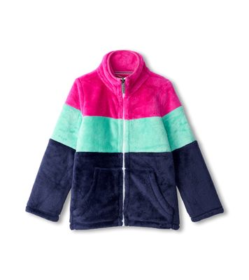 Colourblock Stripes Fleece Zip Up