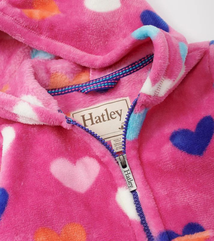 Hearts Fleece Zip Up Hoodie