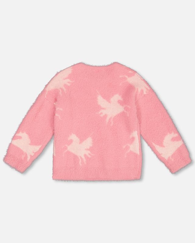 Pink Unicorn Hairy Knit Sweater