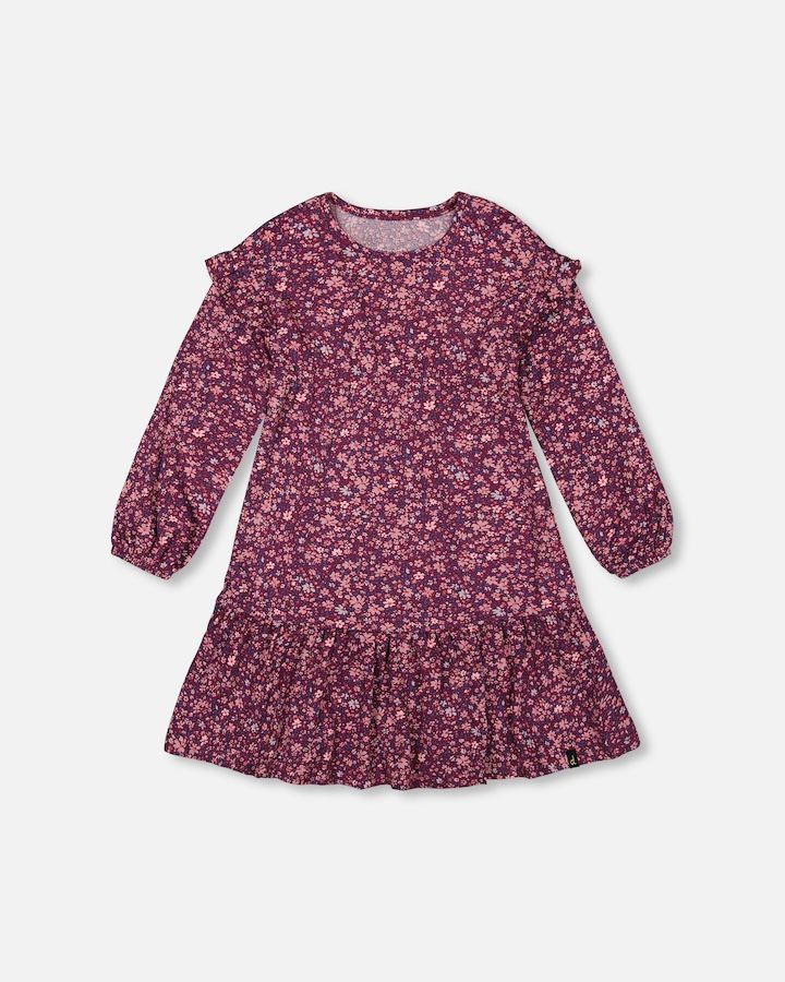 Mini Flower Jersey Dress