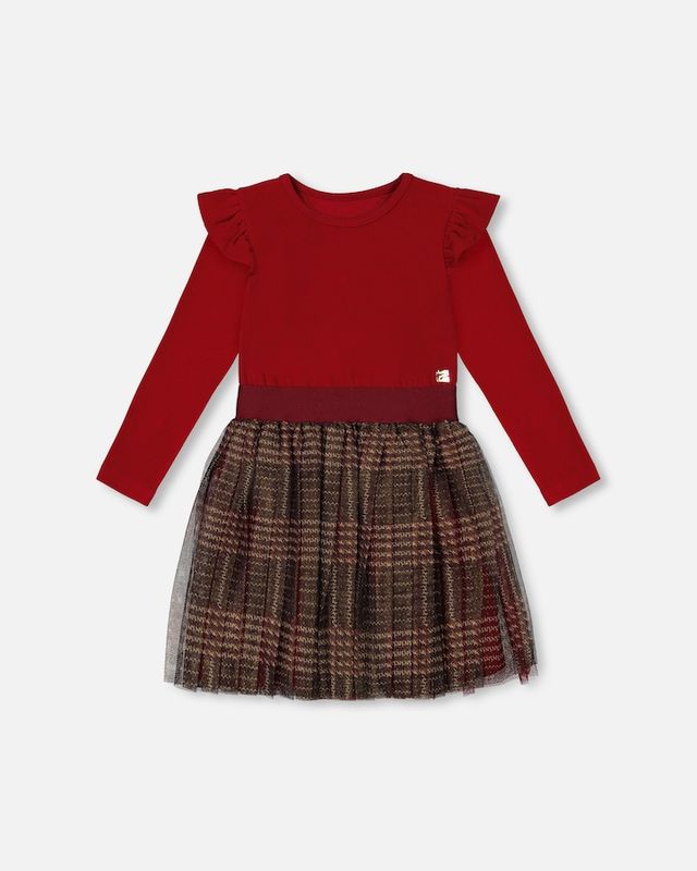 Red Glittering Tulle Dress