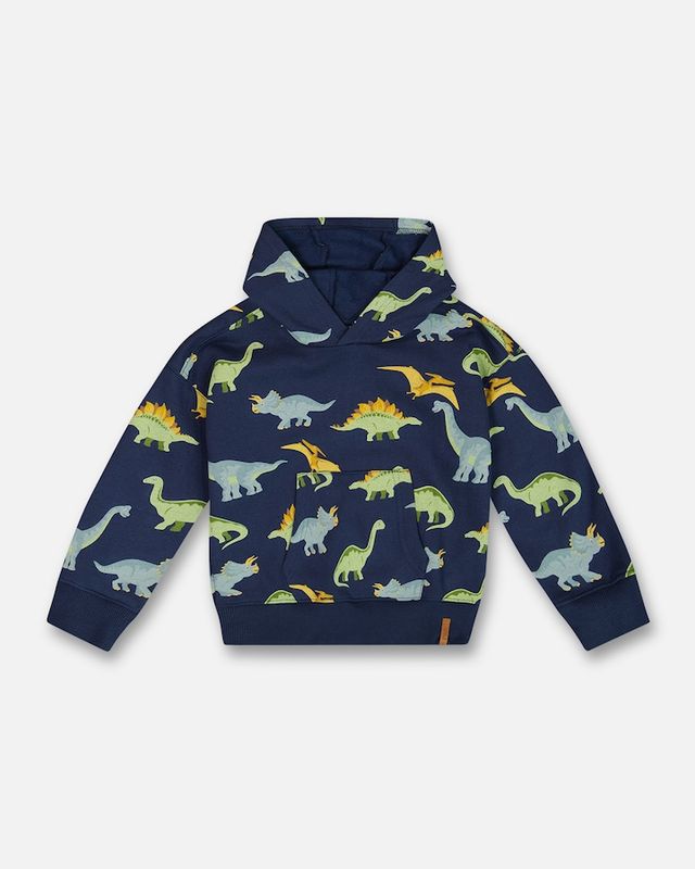 Blue Dino Hooded Sweatshirt