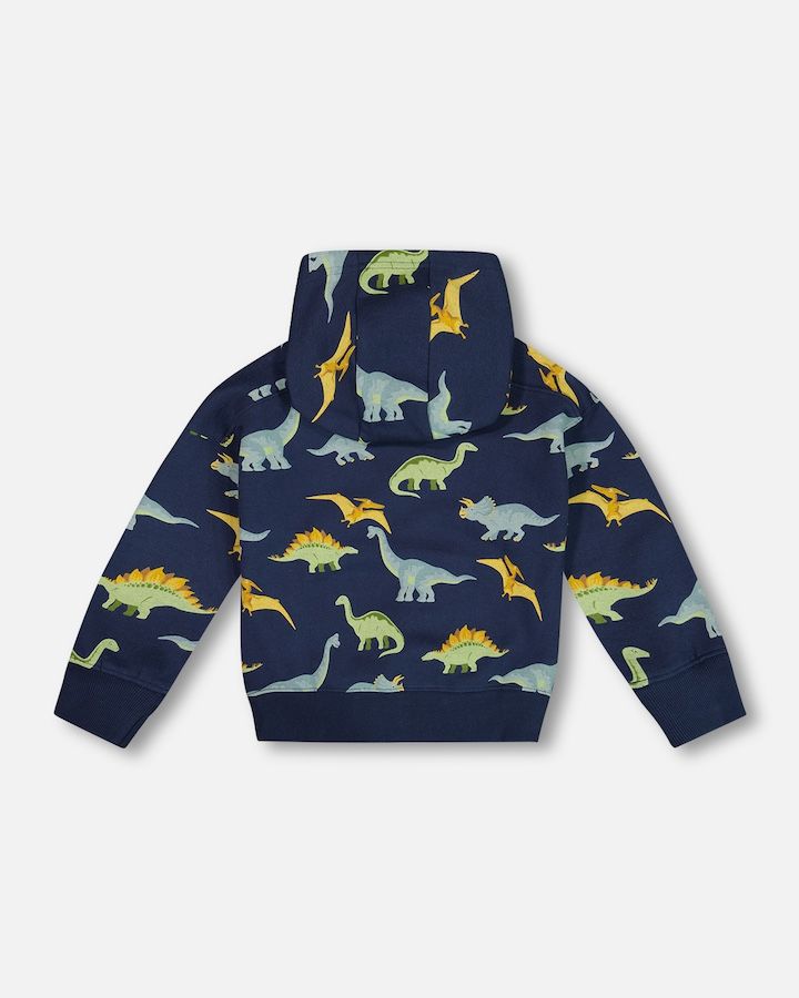 Blue Dino Hooded Sweatshirt