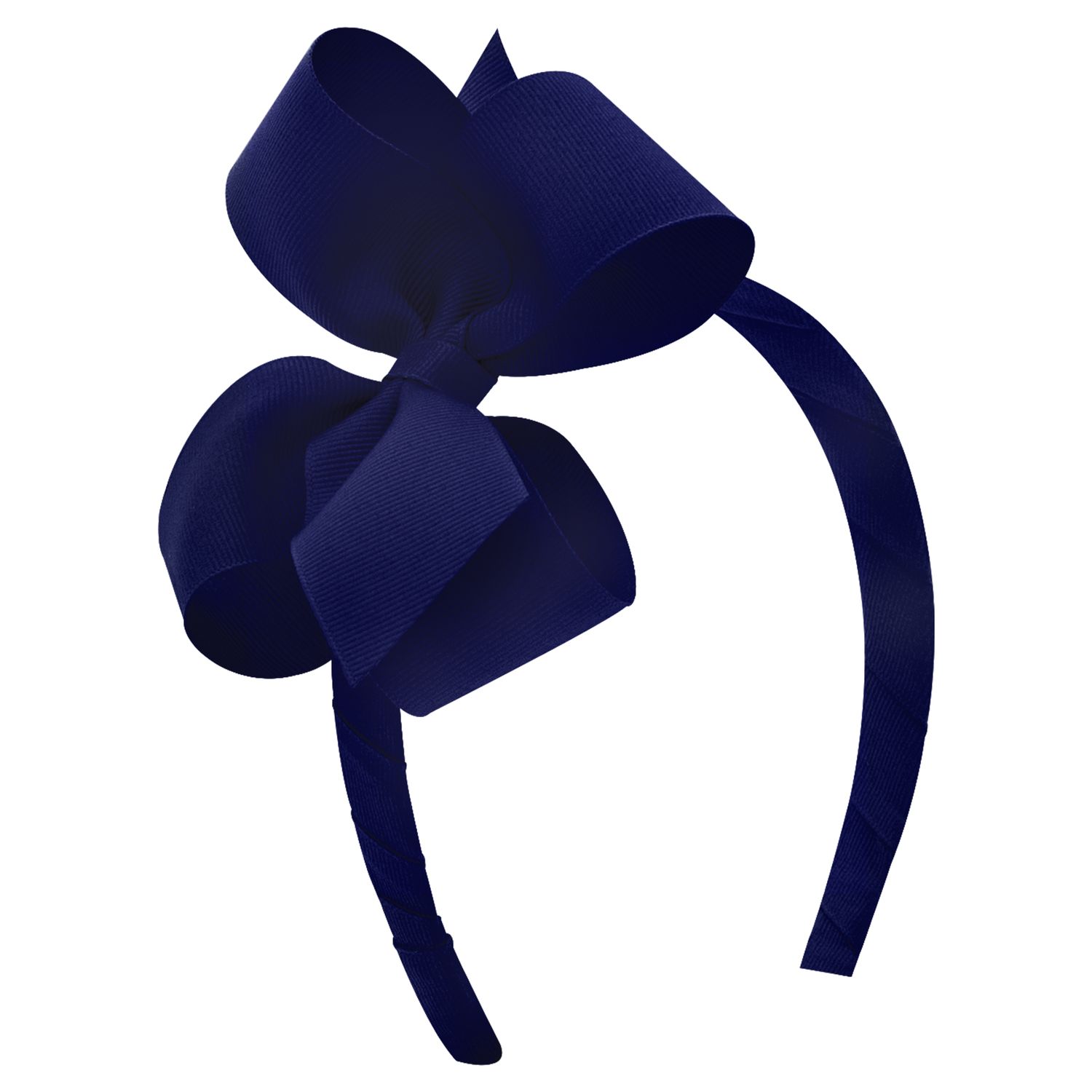 Med Navy Bow on Match Headband