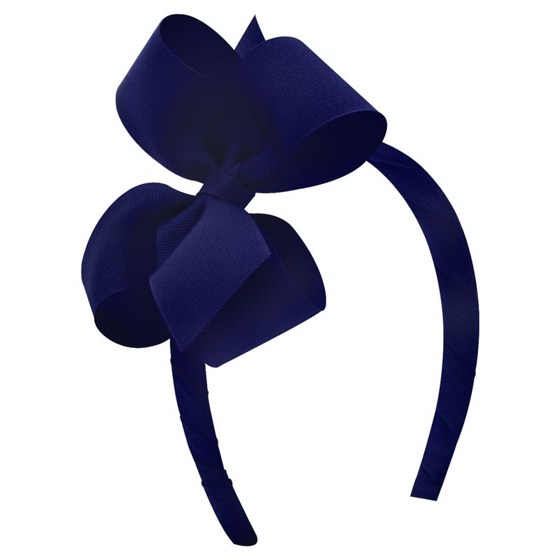 Medi Navy Bow on Match Headband