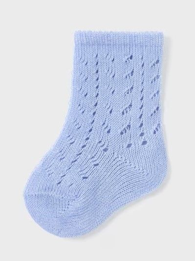 Blue High Openwork Socks