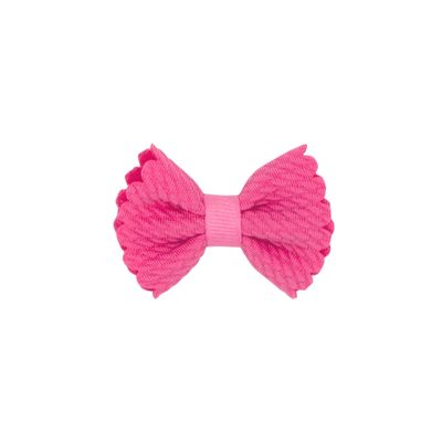 Tiny Textured Hot Pink Butterfly Bow