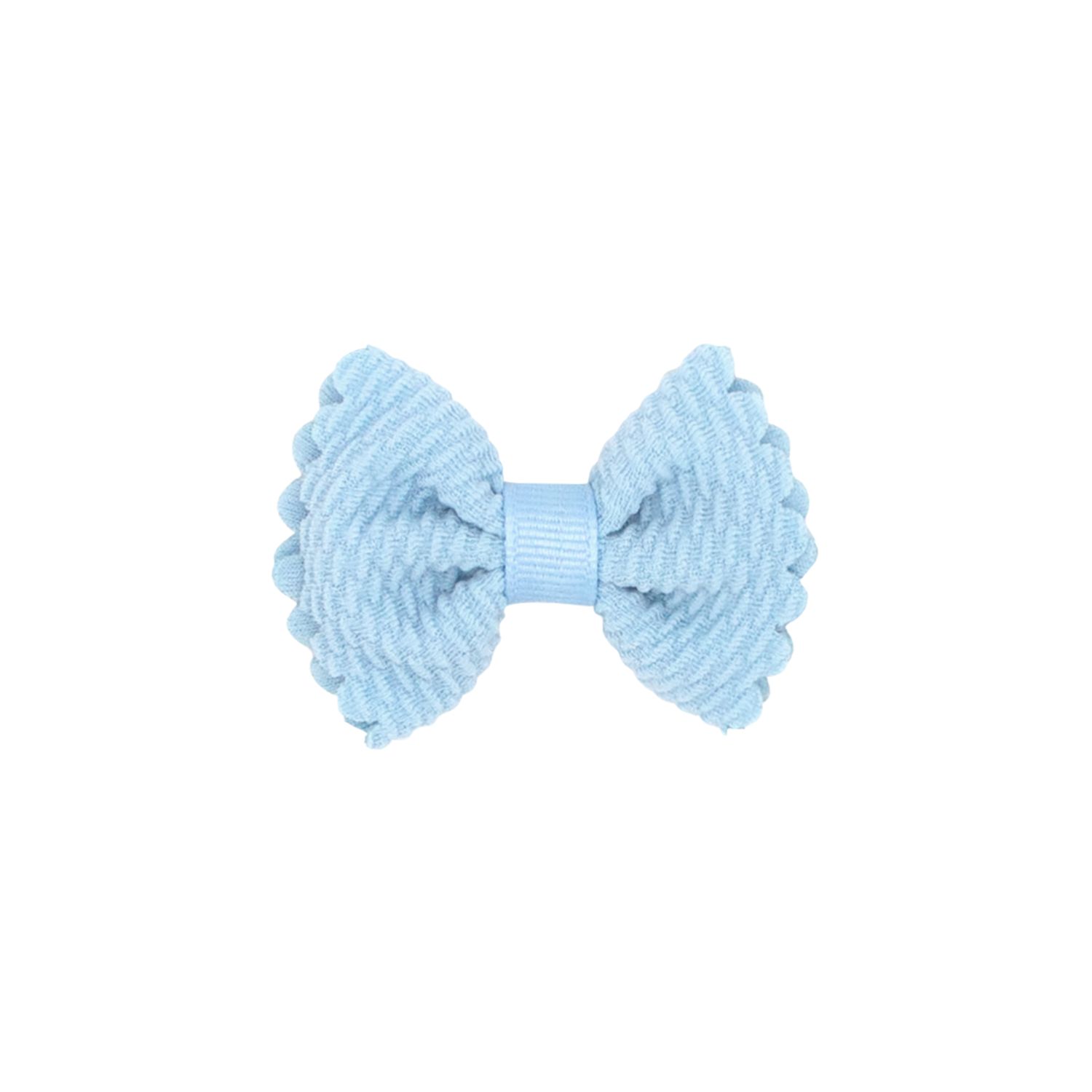 Tiny Textured Lt Blue Butterfly Bow
