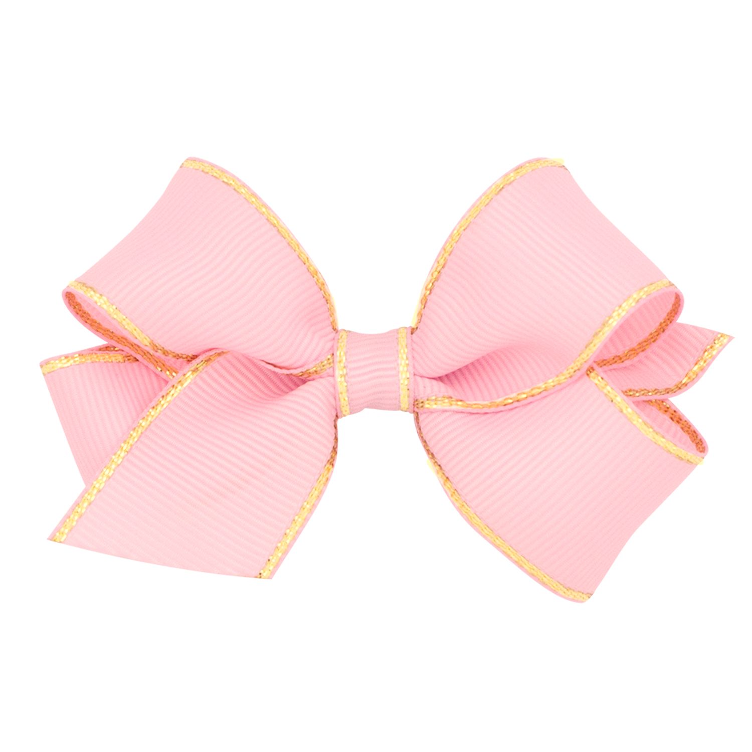 Mini Lt Pink Gold Metallic Edge Bow