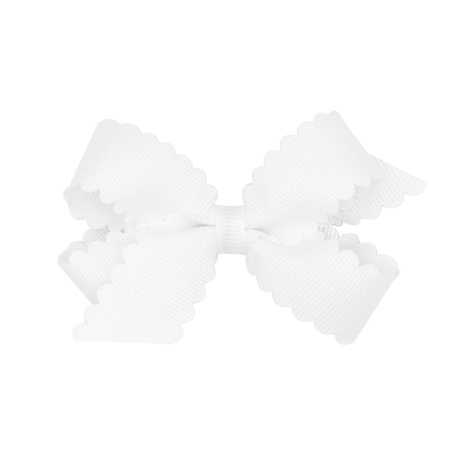 Mini White Scalloped Bow