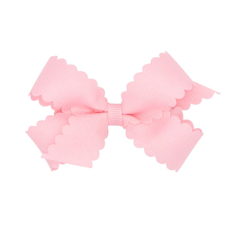 Mini Lt Pink Scalloped Bow