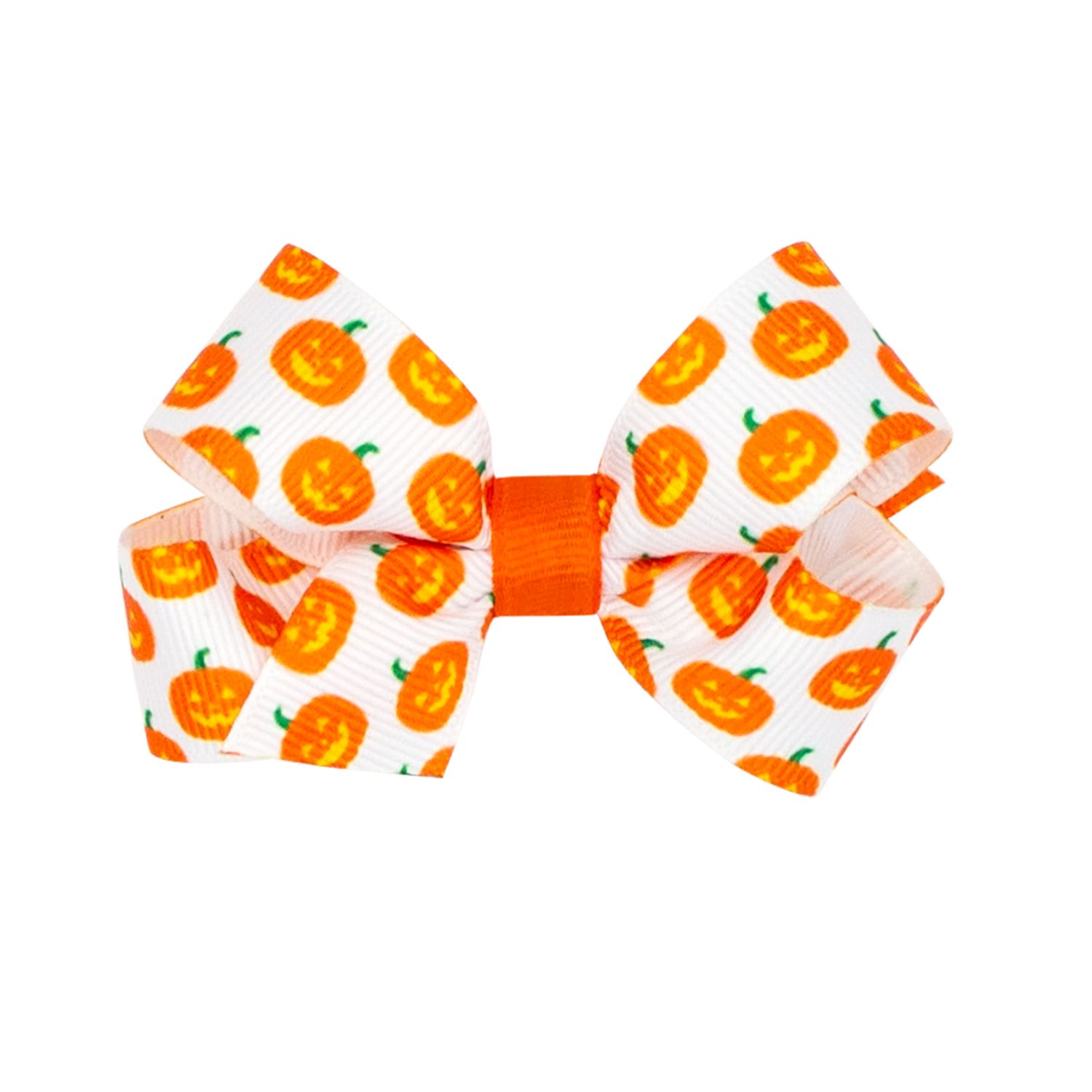 Mini Lit Pumpkin Grosgrain Bow