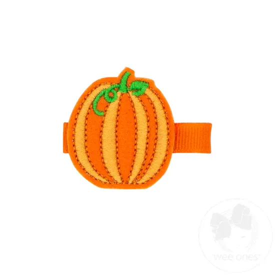 Pumpkin Felt Clip