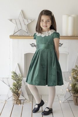 Green Velvet Christmas Dress