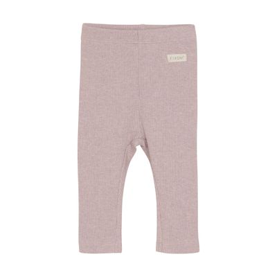 Pale Mauve Melange Rib Leggings