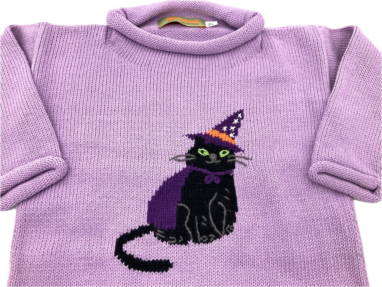 Witch Cat Lavender Sweater