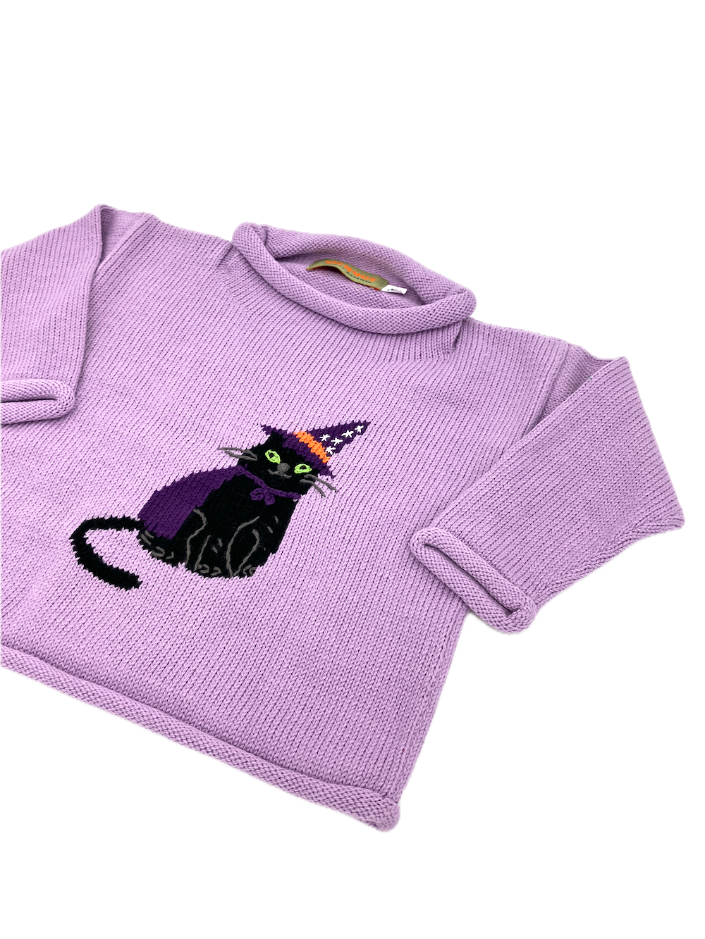 Witch Cat Lavender Sweater