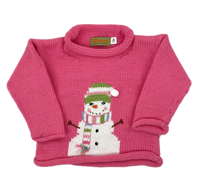 Pink Snowman Sweater